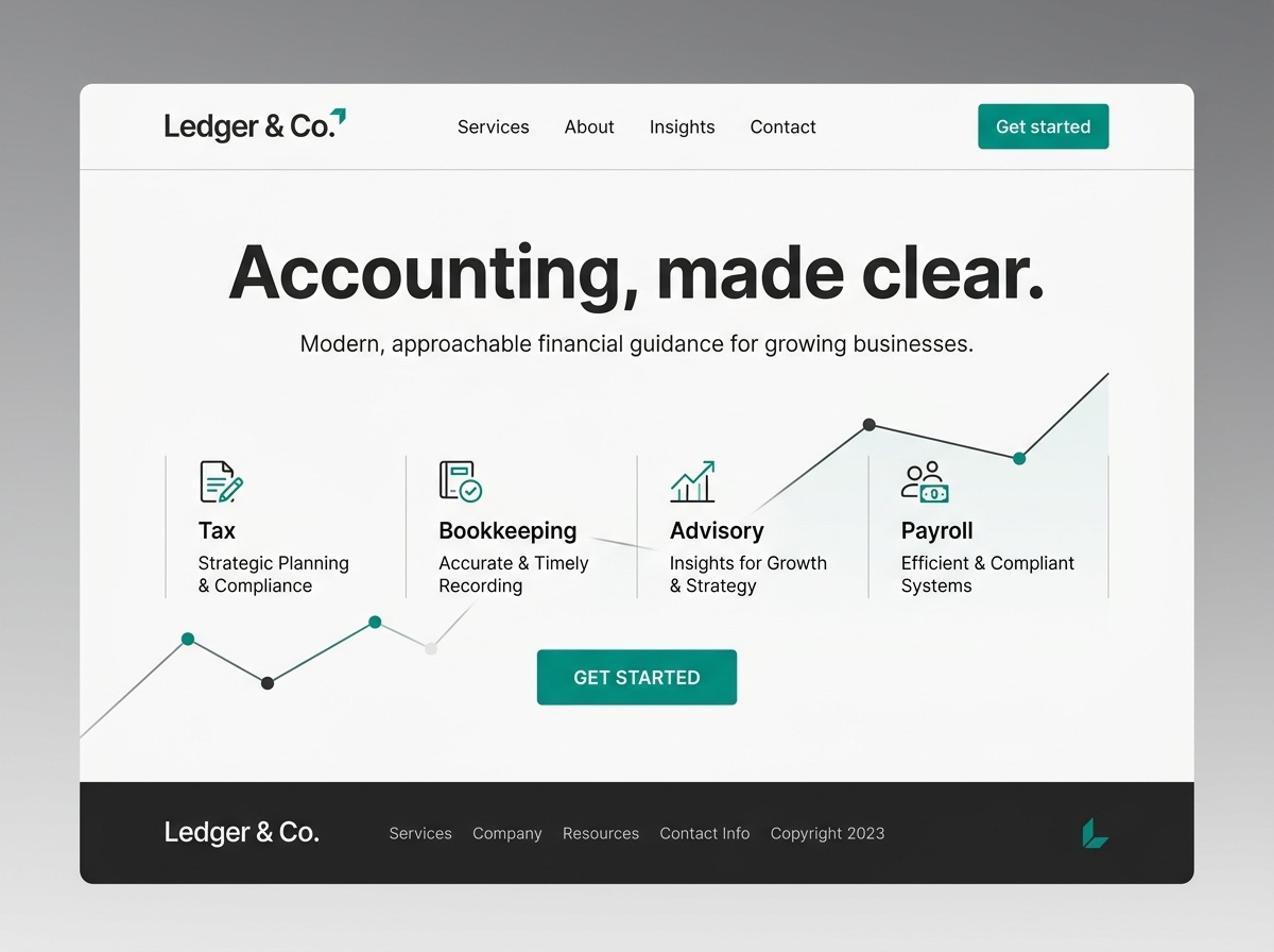 Ledger & Co. — Accountants website design