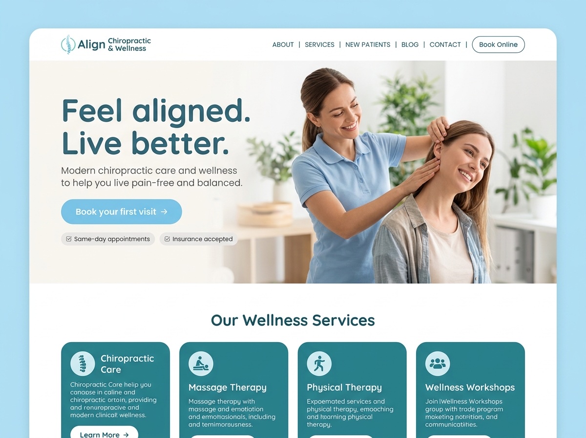 Align — Chiropractors website design