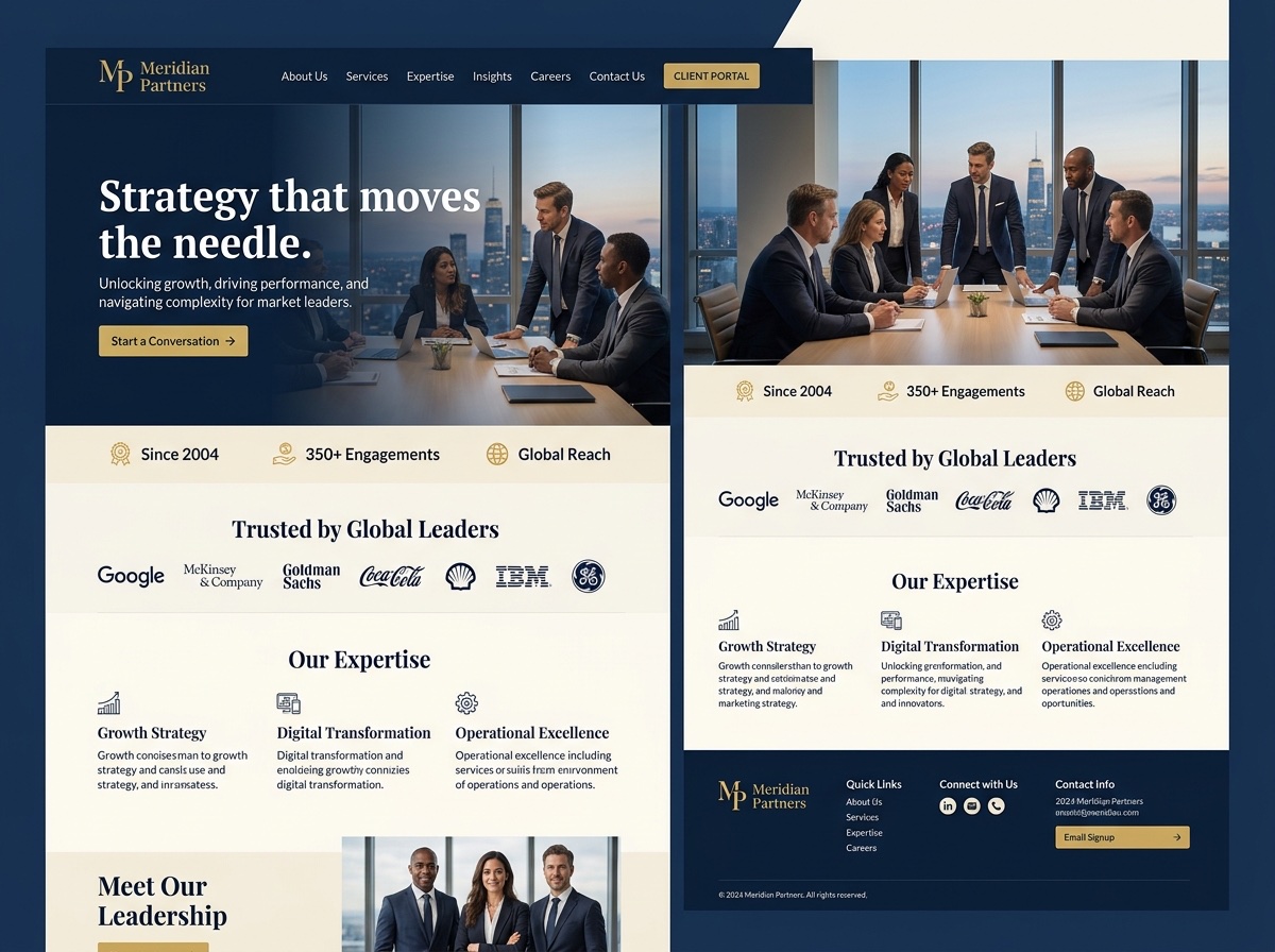 Meridian Partners — Consultants website design