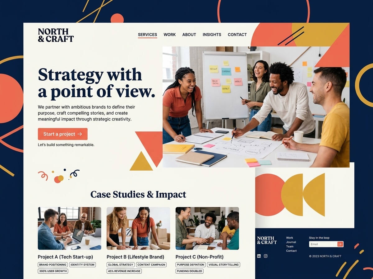 North & Craft — Consultants website design