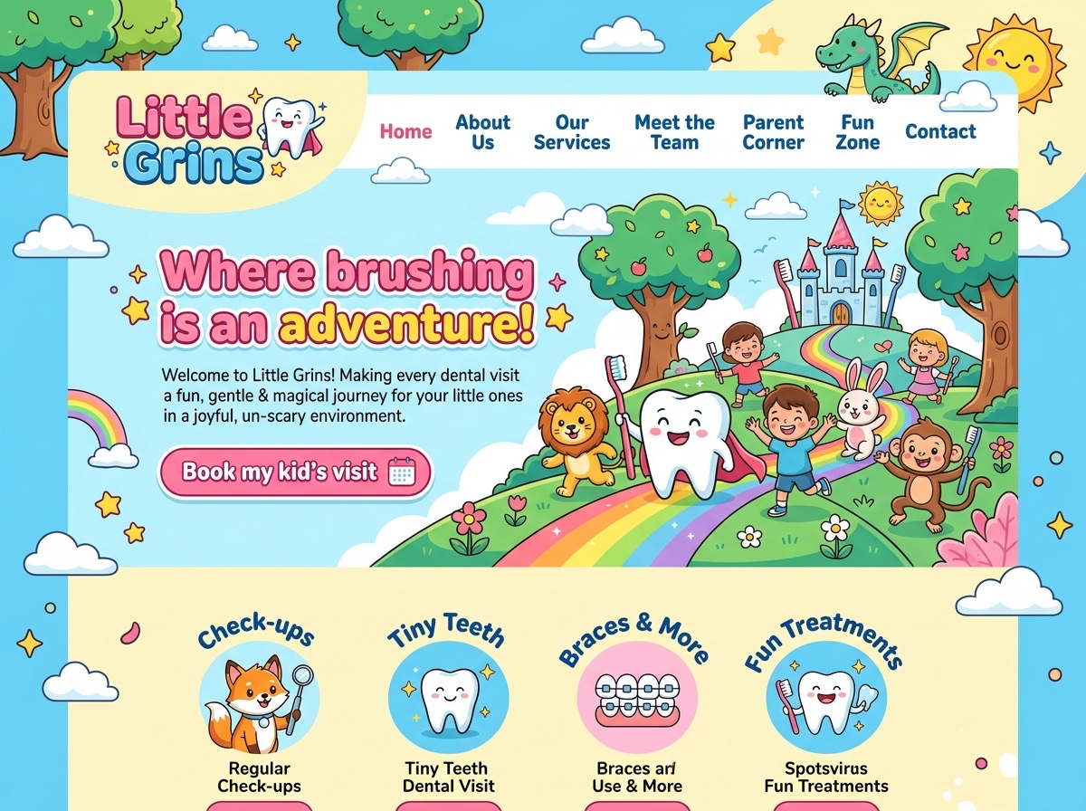 Little Grins — Dentists website design