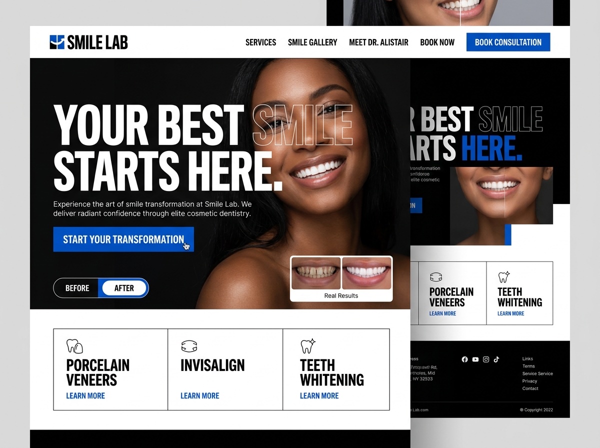 Smile Lab — Dentists website design