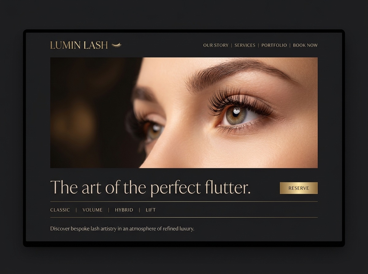 Lumin Lash — Eyelashes website design