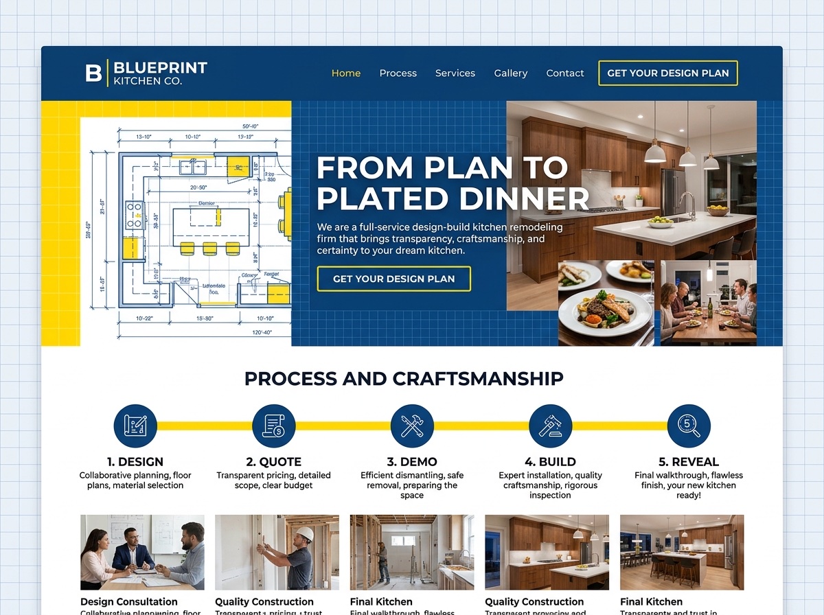 Blueprint Kitchen — Kitchen Remodelers website design