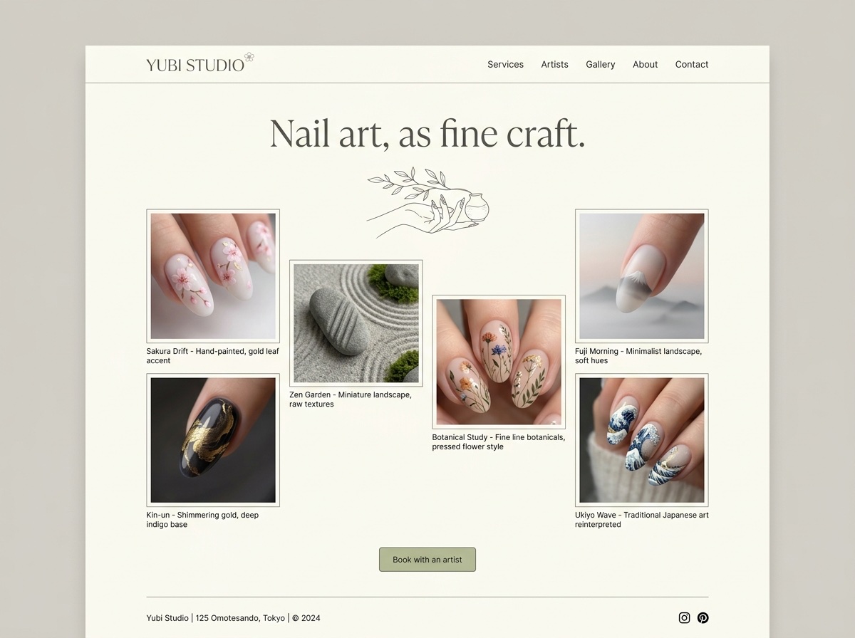 Yubi Studio — Nail Salons website design